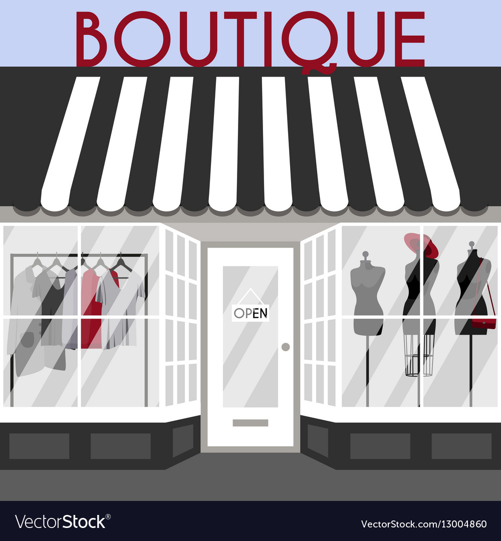 With boutique Royalty Free Vector Image - VectorStock