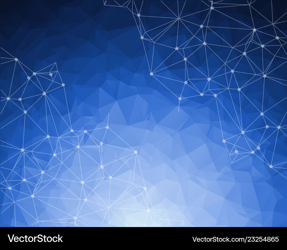 Abstract low poly blue technology background Vector Image