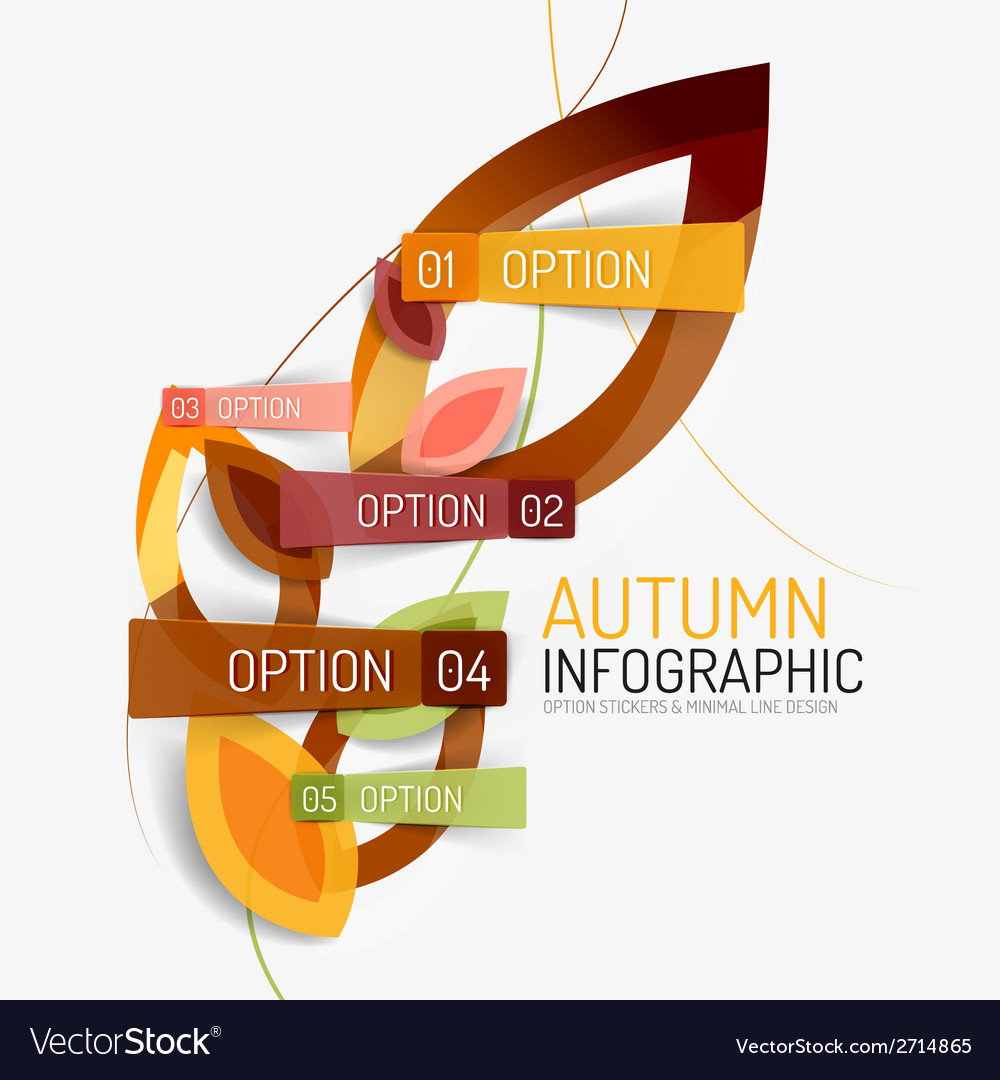 Autumn option infographic banner minimal design