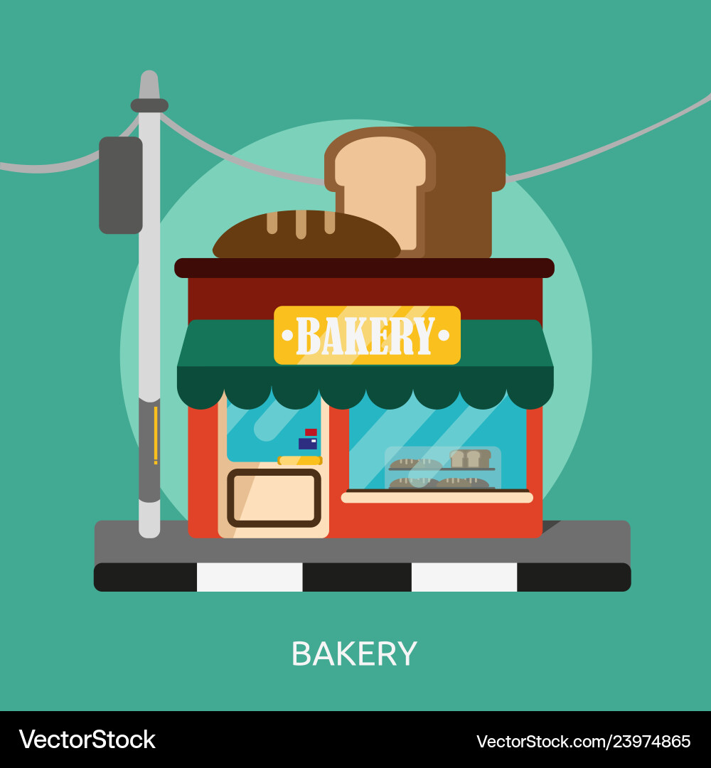 Bakery conceptual design Royalty Free Vector Image