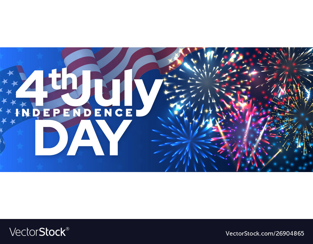 Independence day isolated banner template vector image Independence day isolated banner template