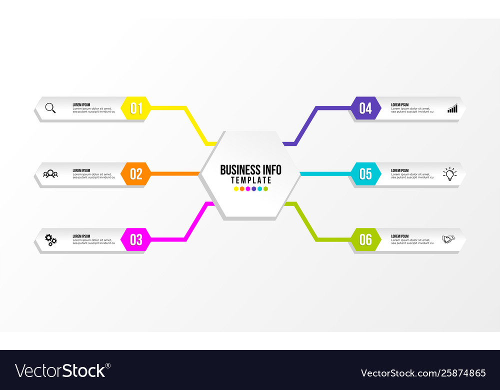 Infographic design template with options steps vector image Infographic design template with options steps