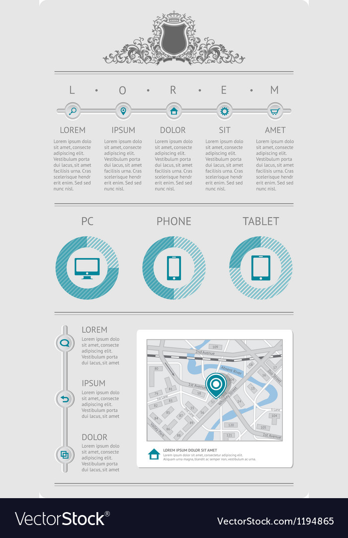 Infographics and web elements