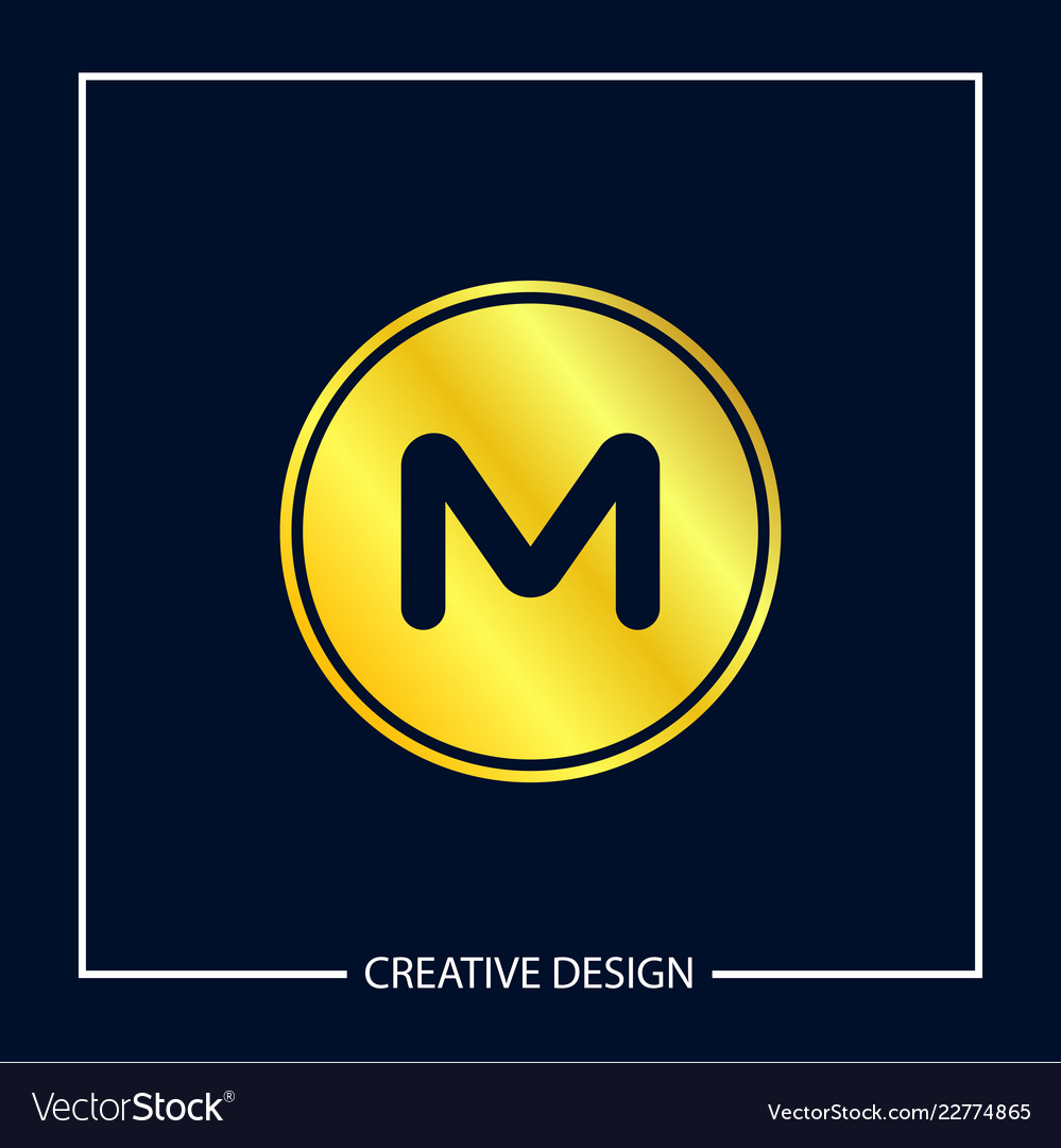 Initial letter m logo template design