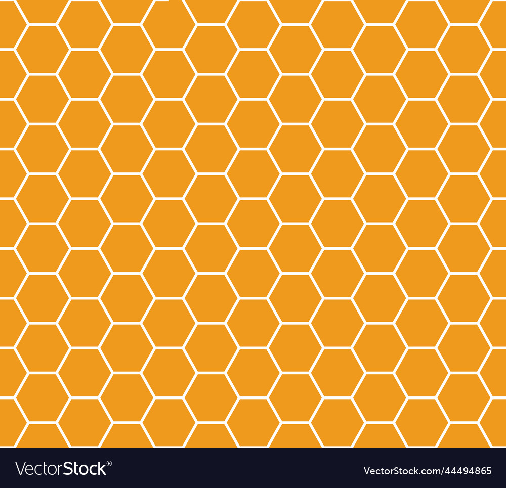 Orange seamless honeycomb pattern