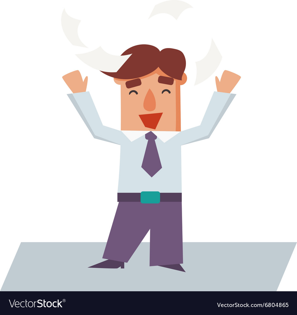 Successful business man cartoon character Vector Image Successful business man cartoon character Vector Image