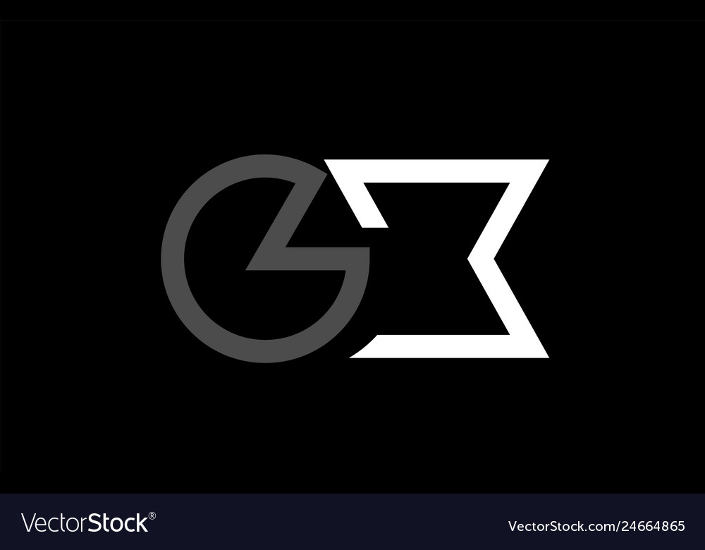 White black grey alphabet letter logo combination