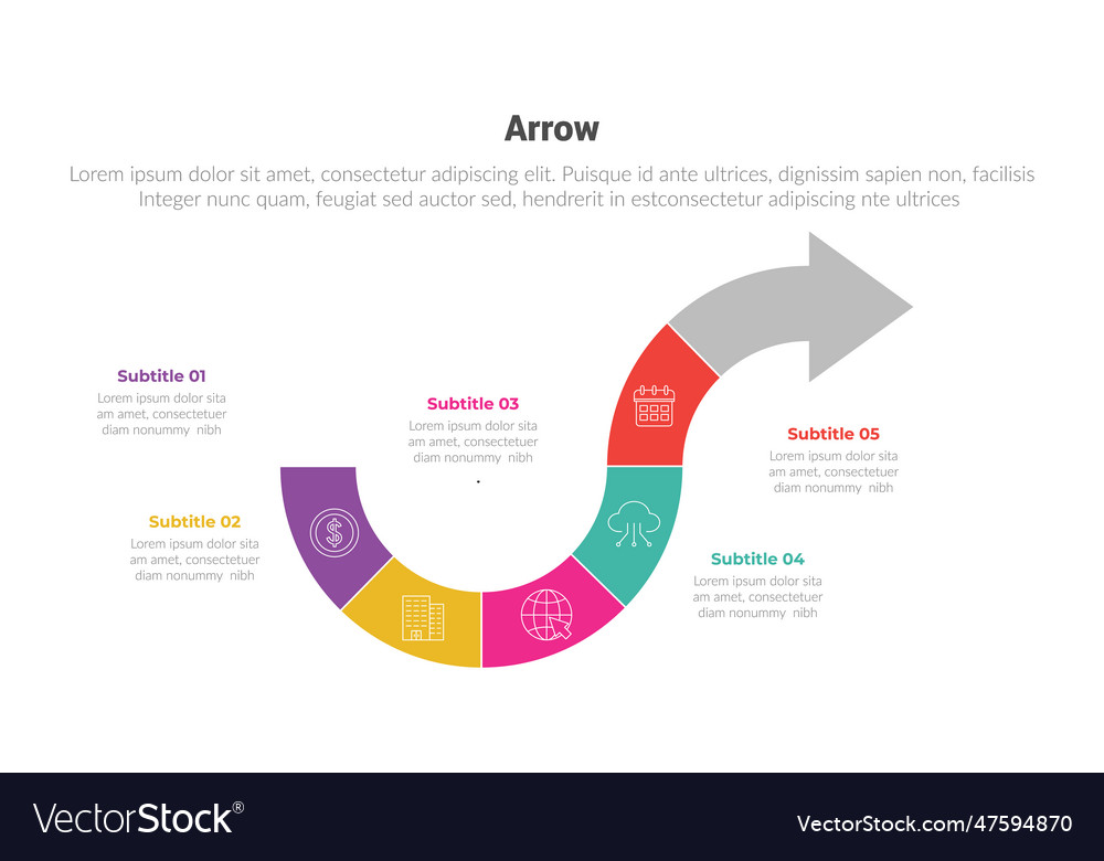 Arrow or arrows stage infographics template Vector Image