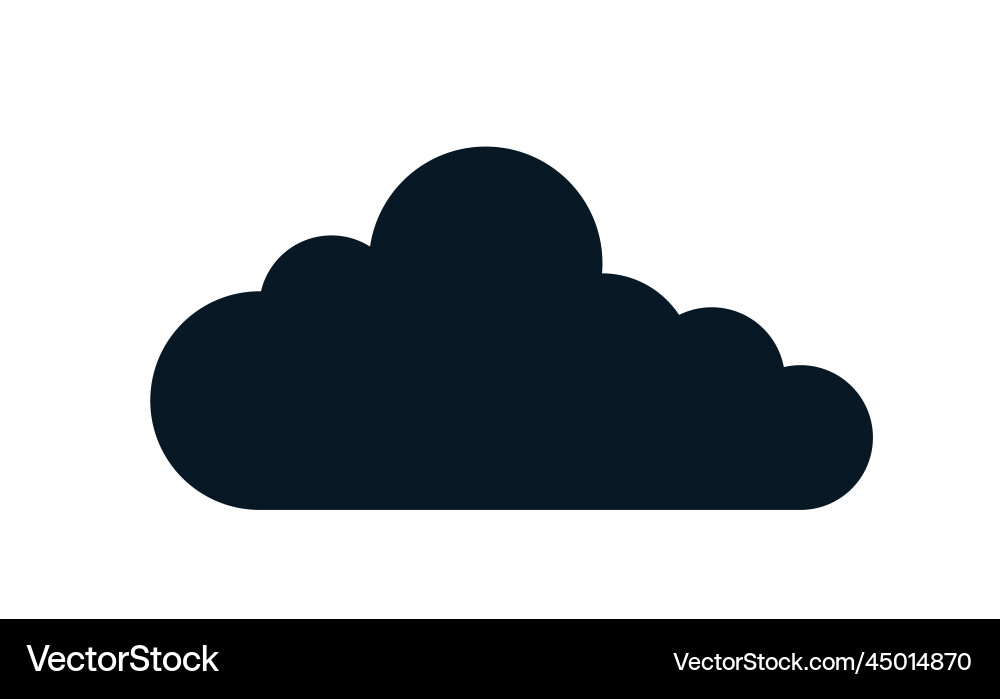 Black cloud icon Royalty Free Vector Image - VectorStock