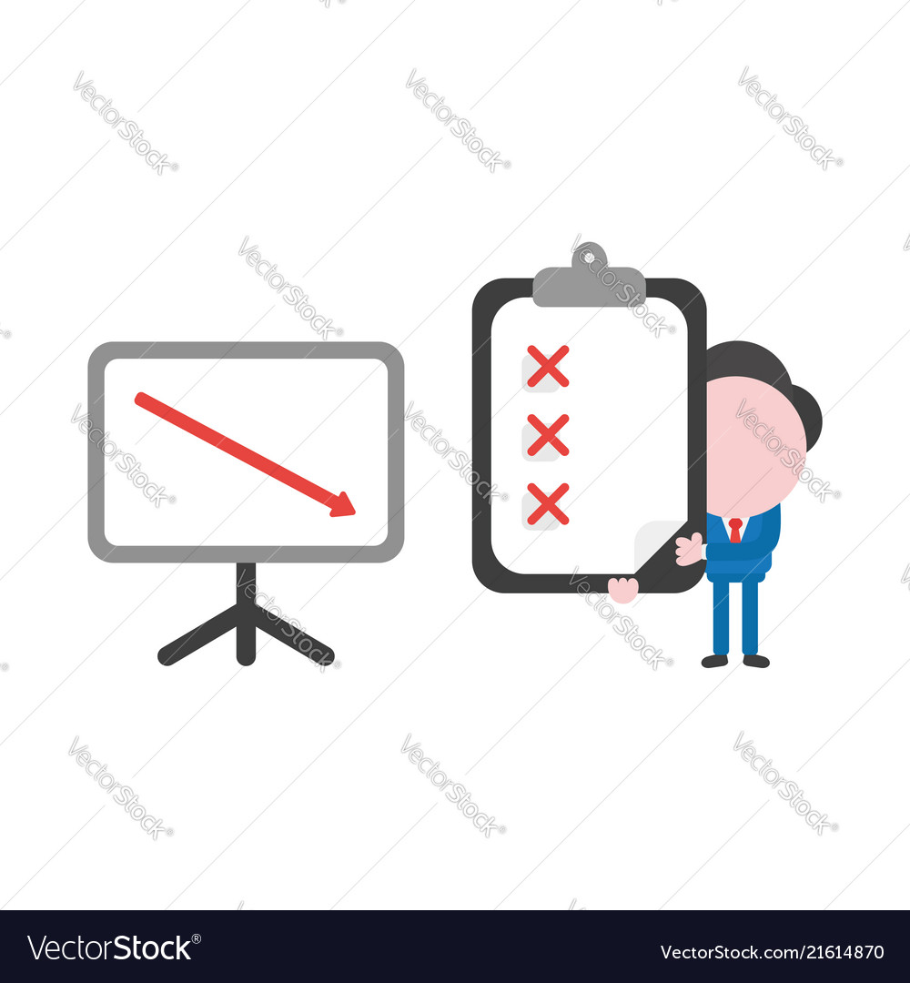 Businessman character with sales chart arrow