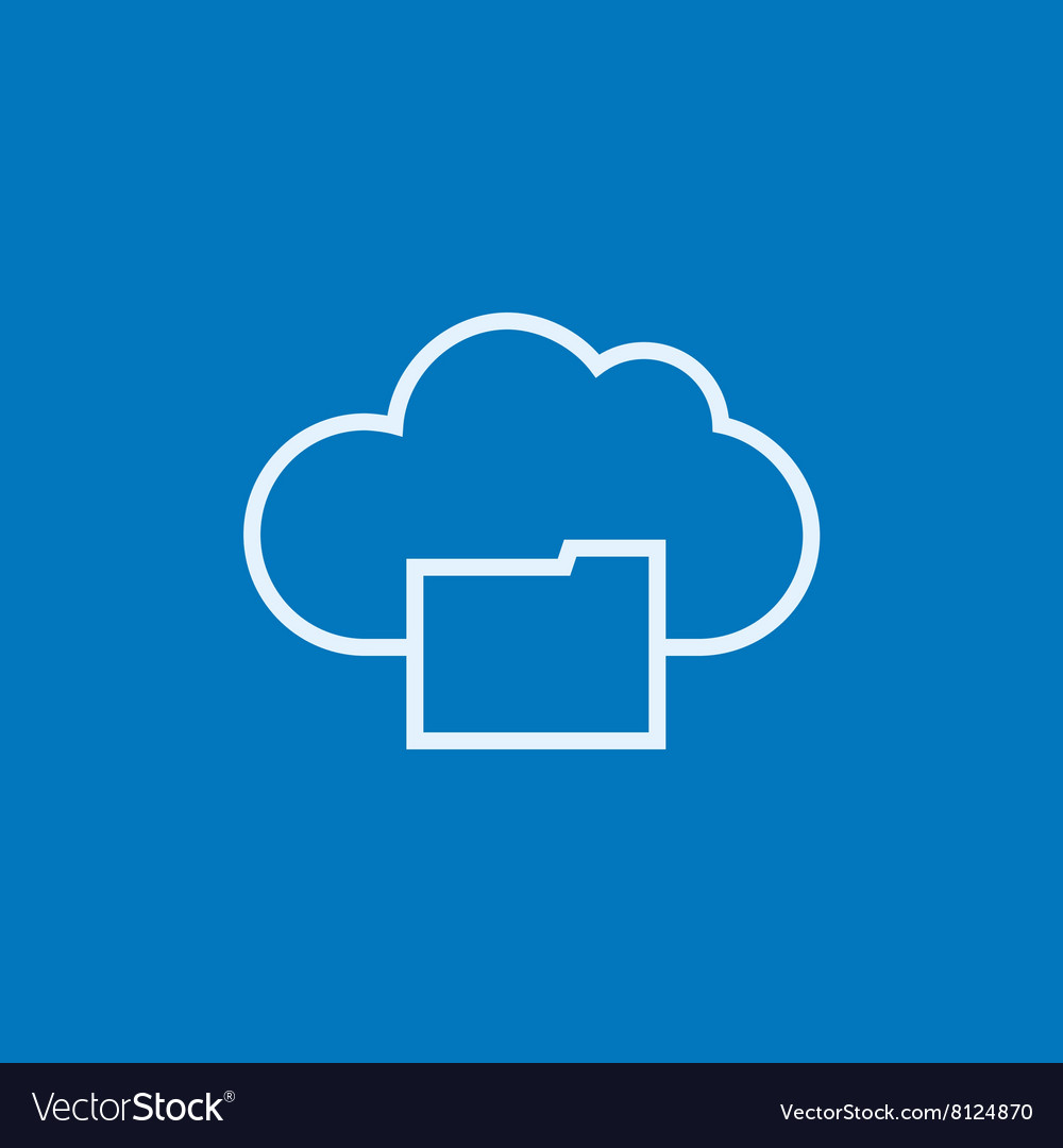 Cloud computing line icon