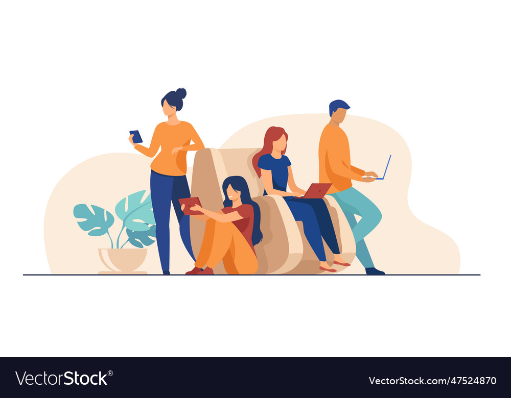 Digital Device Users Connecting