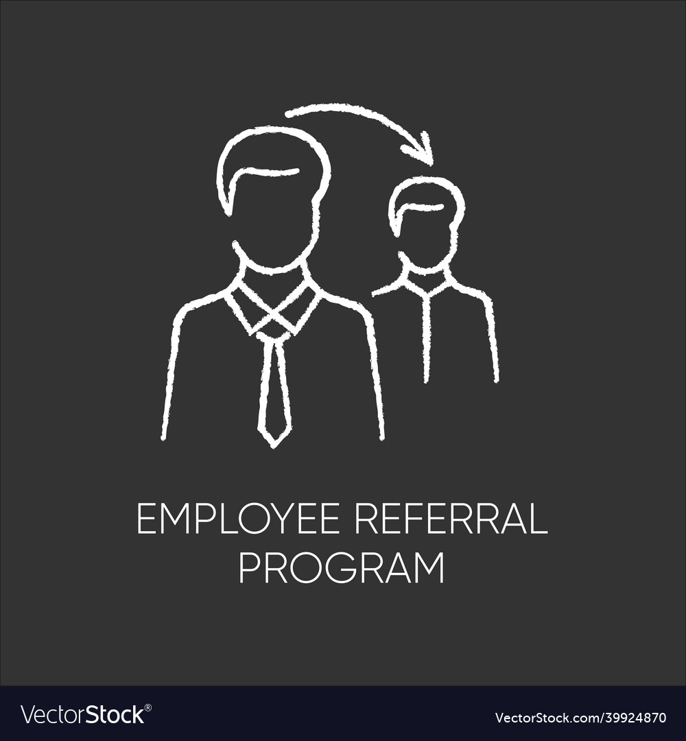 Mitarbeiter Referral Programm flaches Design lange Schatten vector image Mitarbeiter Referral Programm flaches Design lange Schatten