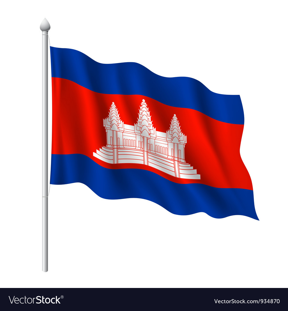 Flag Cambodia Royalty Free Vector Image Vectorstock