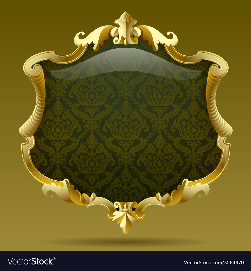 gold victorian frame vector