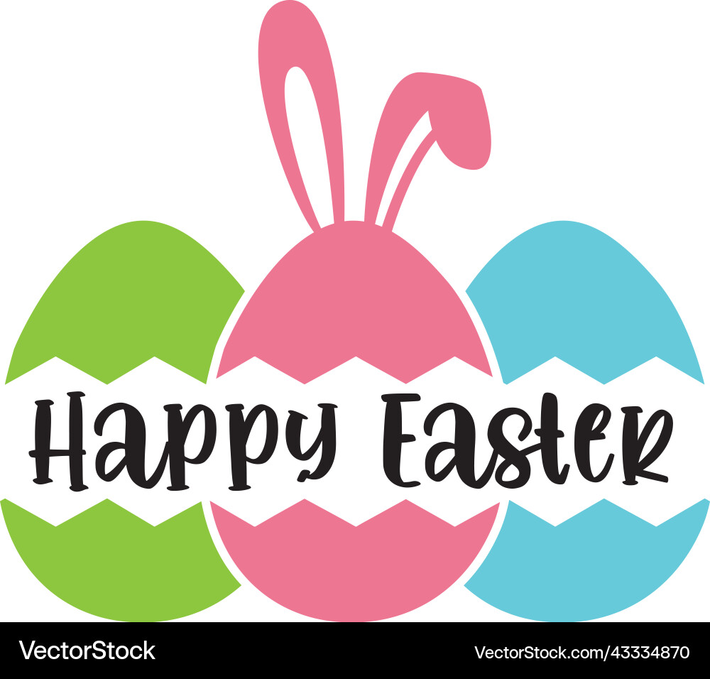 Happy easter eggs Royalty Free Vector Image - VectorStock