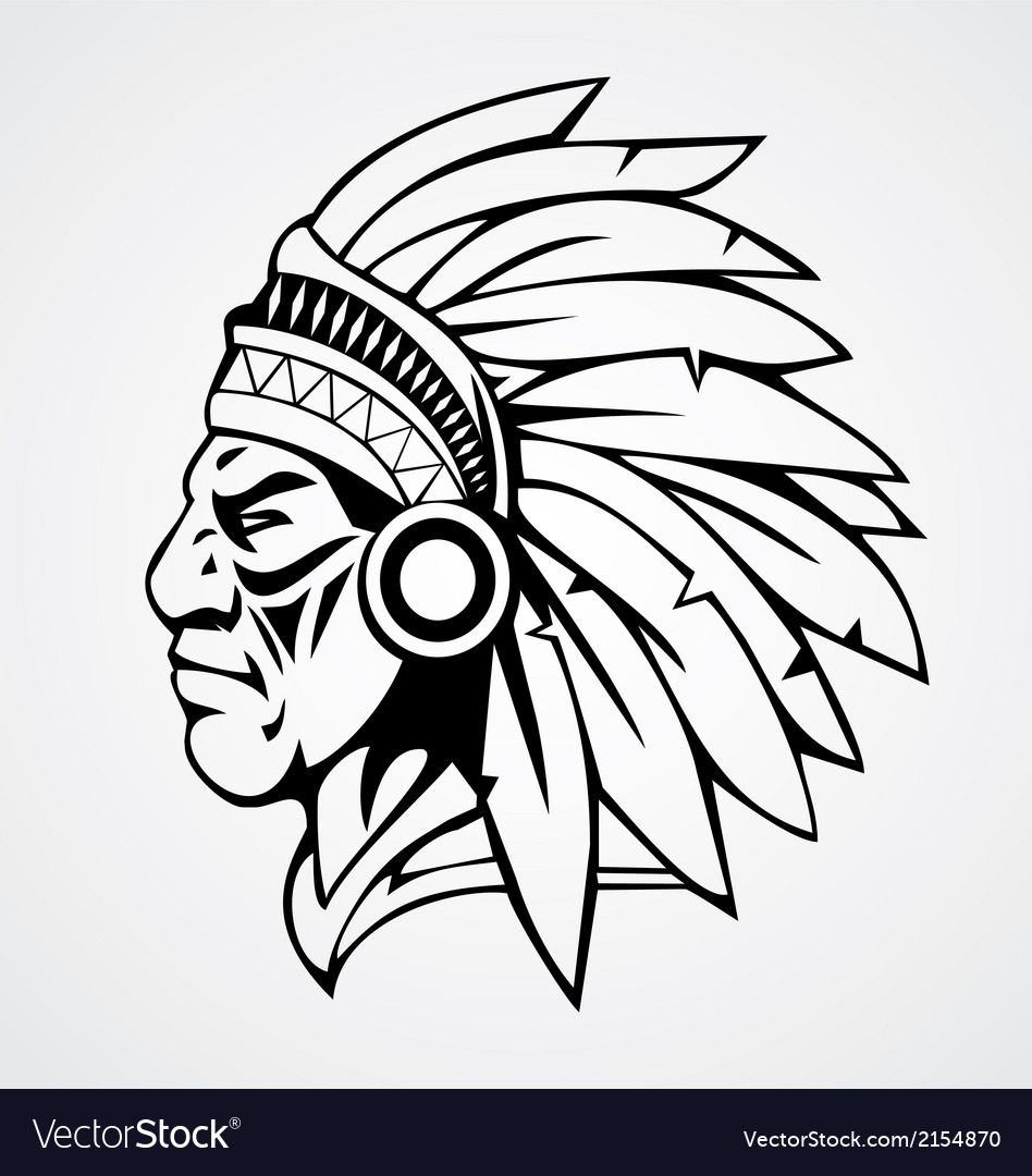 Download Indian head mascot Royalty Free Vector Image - VectorStock