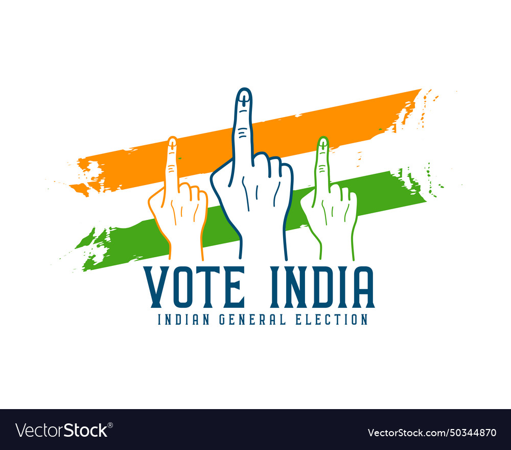 Indian voting day background for social campaign Vector Image