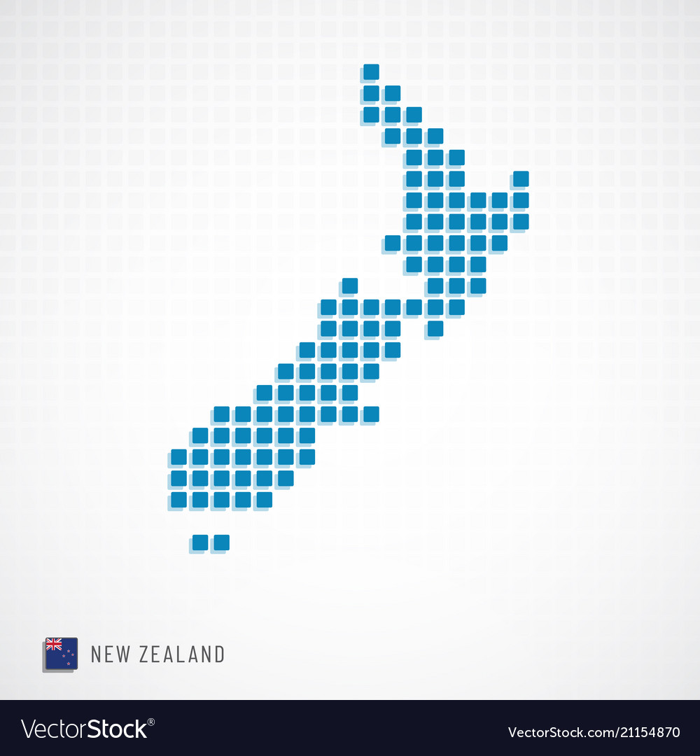 New zealand map and flag icon