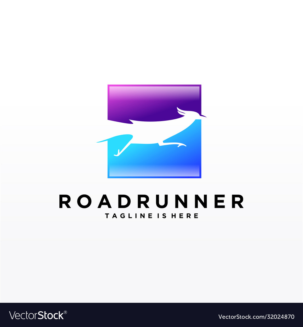 Roadrunner bird abstract minimal simple geometric