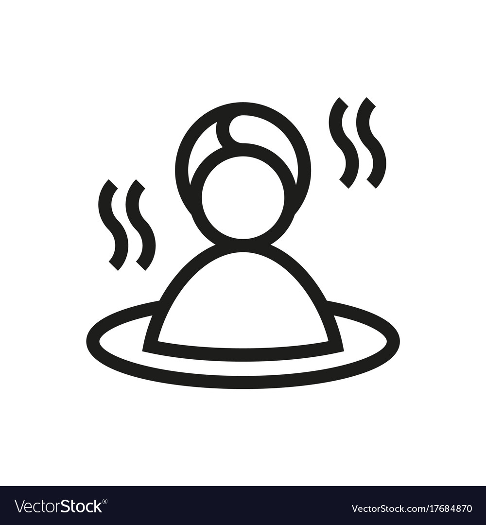 Sauna Icon On White Background Royalty Free Vector Image