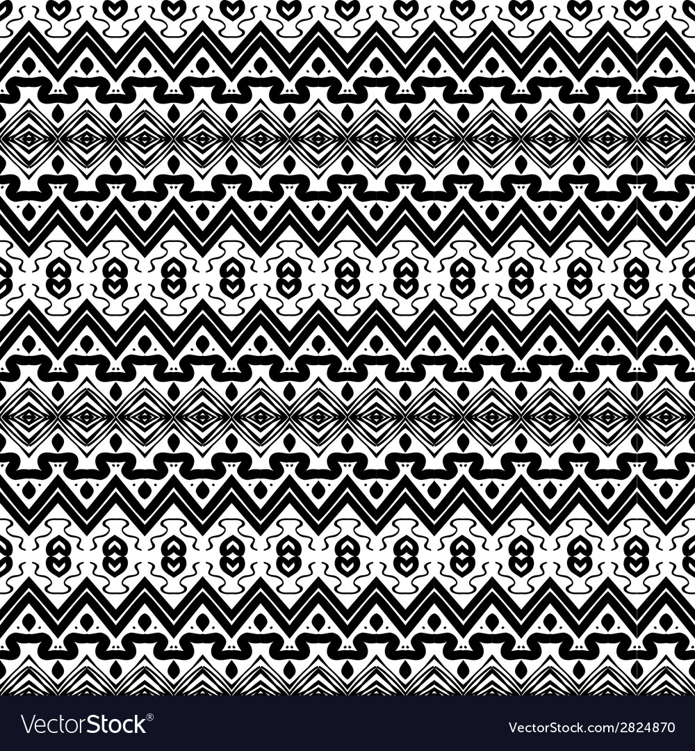 Seamless geometric pattern in ethnic style