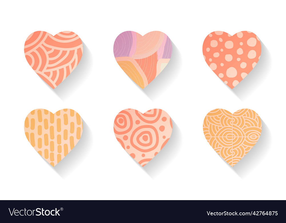 A set isolated single design element heart icon