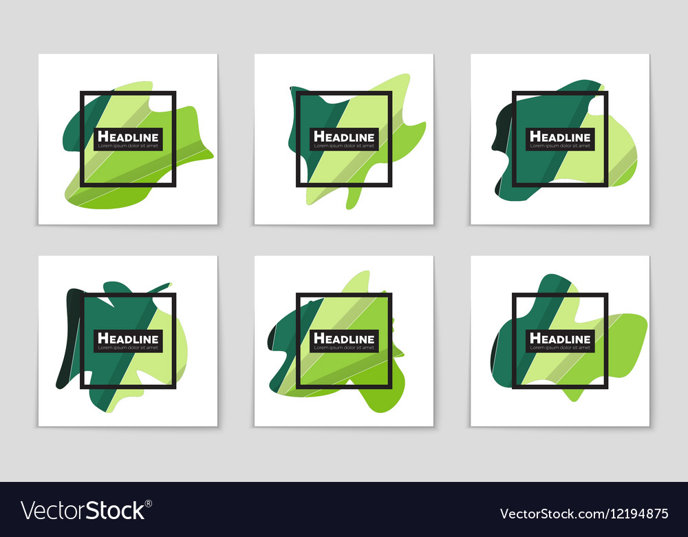 Abstract layout background set for art