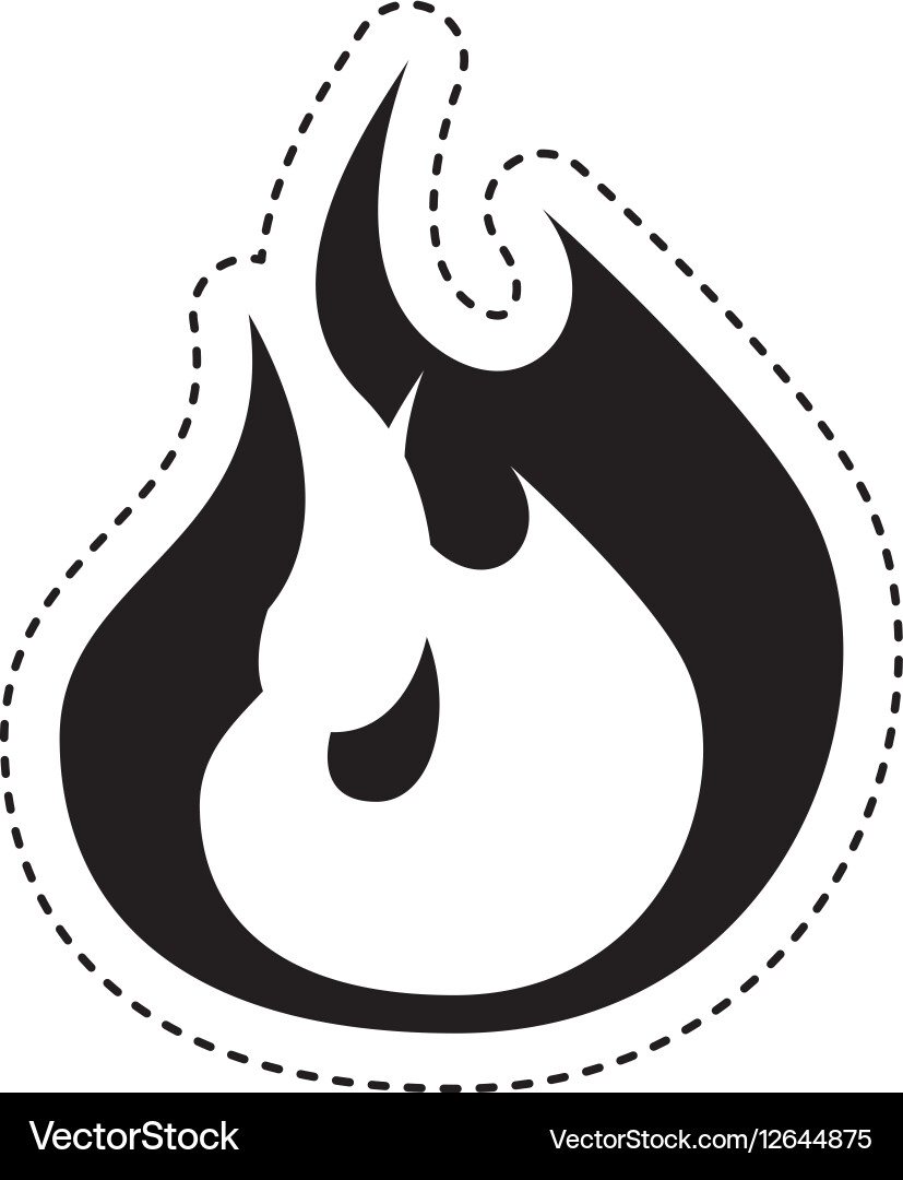Fire flame isolated icon Royalty Free Vector Image