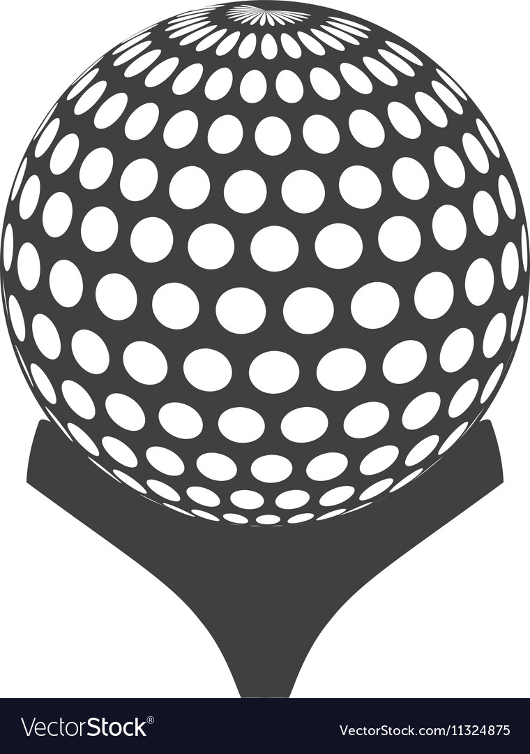 Golf ball isolated icon