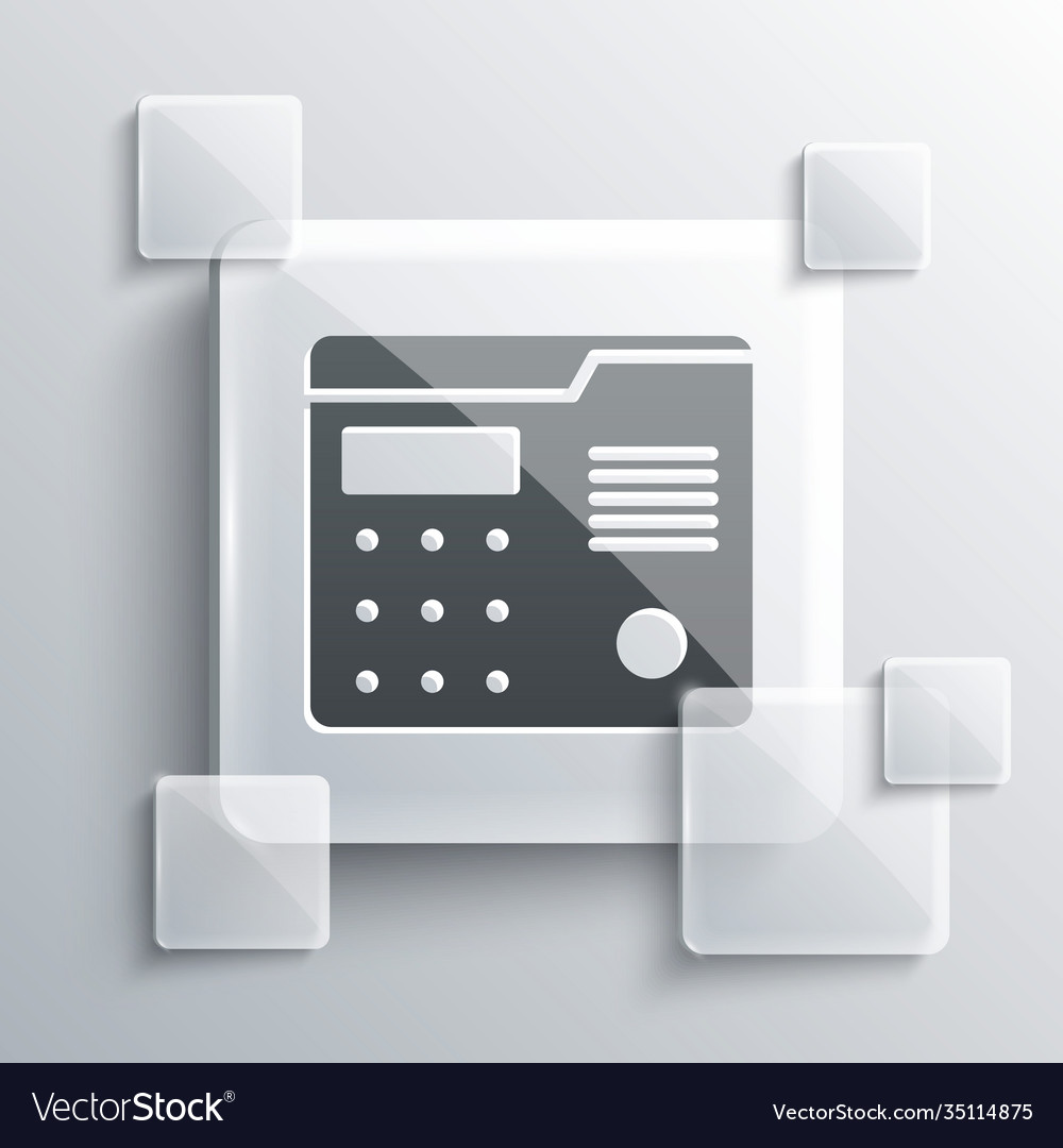 Grey house intercom system icon isolated Vector Image