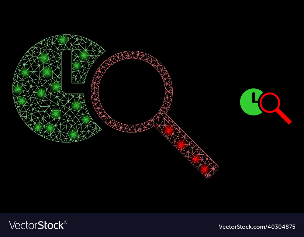 Mesh net find time with magic carcass vector image Mesh net find time with magic carcass