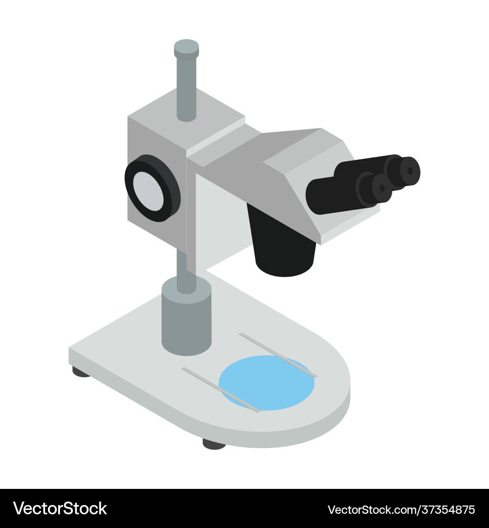 Microscope iconisometric icon Royalty Free Vector Image