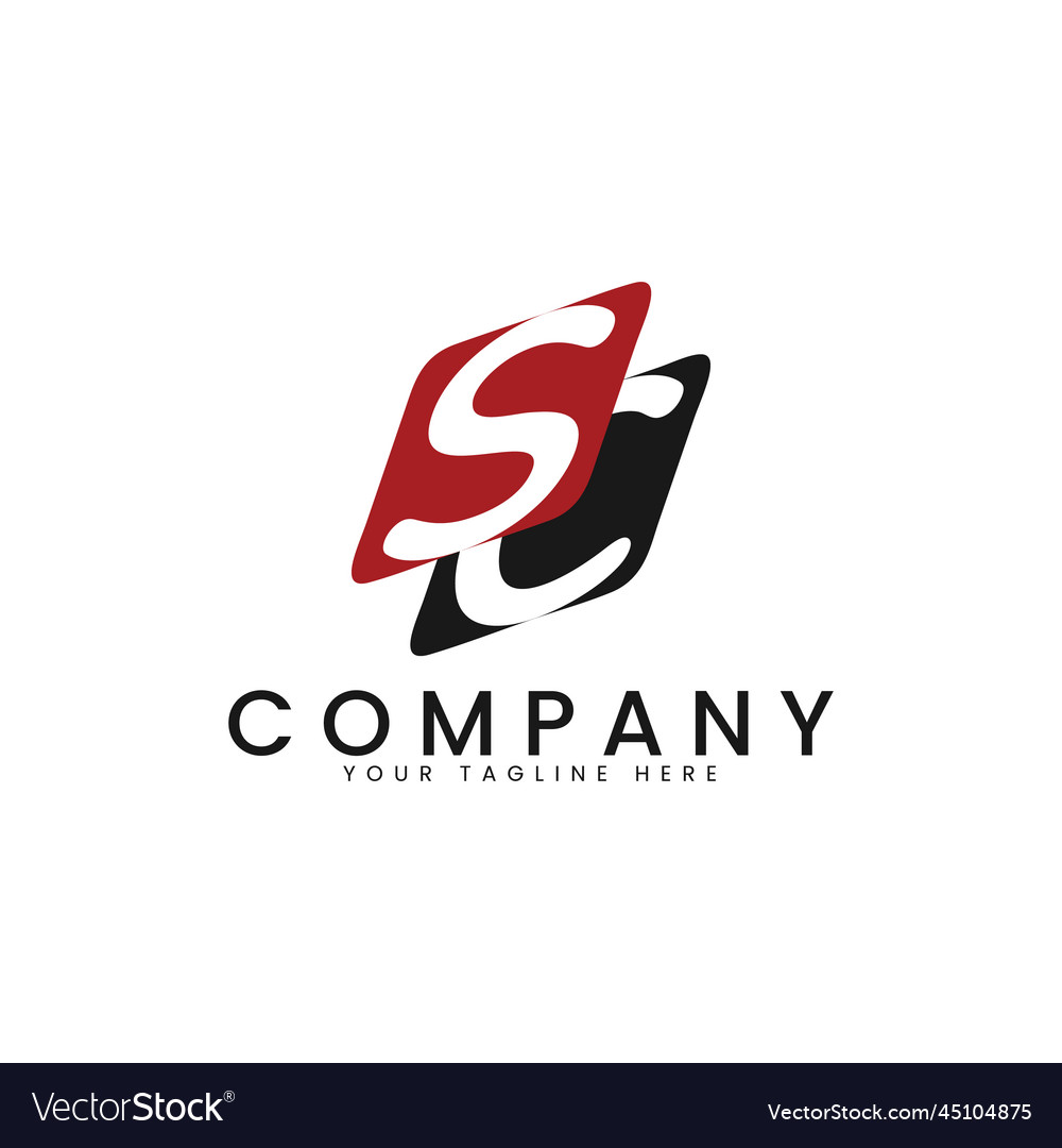 S and c letter logo image Royalty Free Vector Image