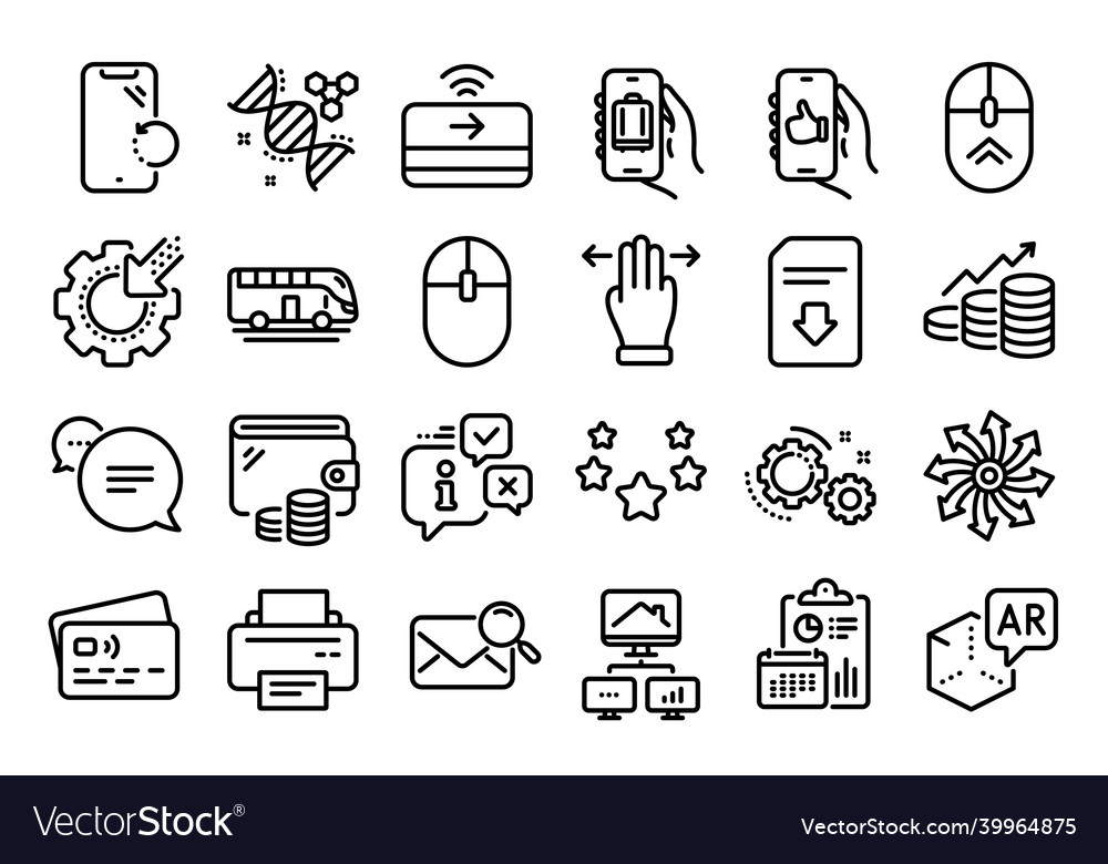 Set of augmented reality text message vector image Set of augmented reality text message