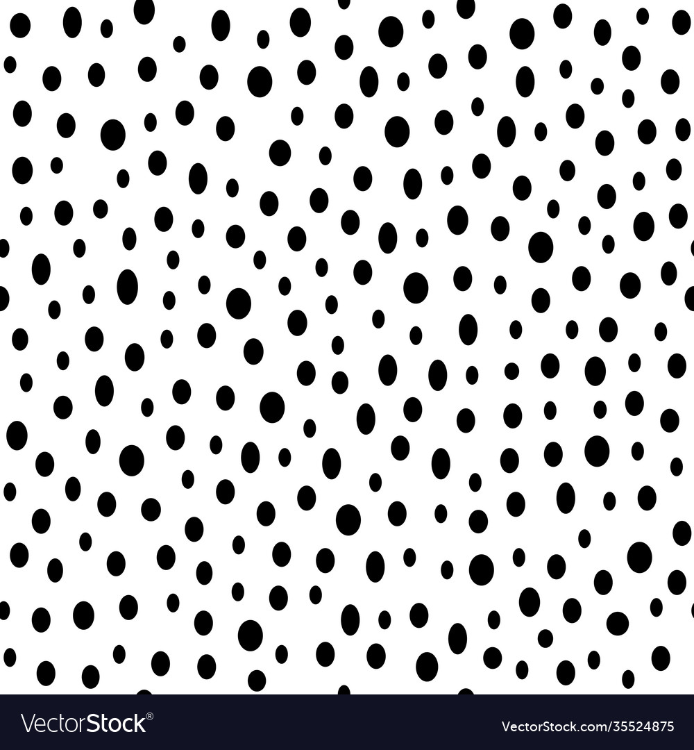 Simple irregular dot seamless pattern black dots vector image Simple irregular dot seamless pattern black dots