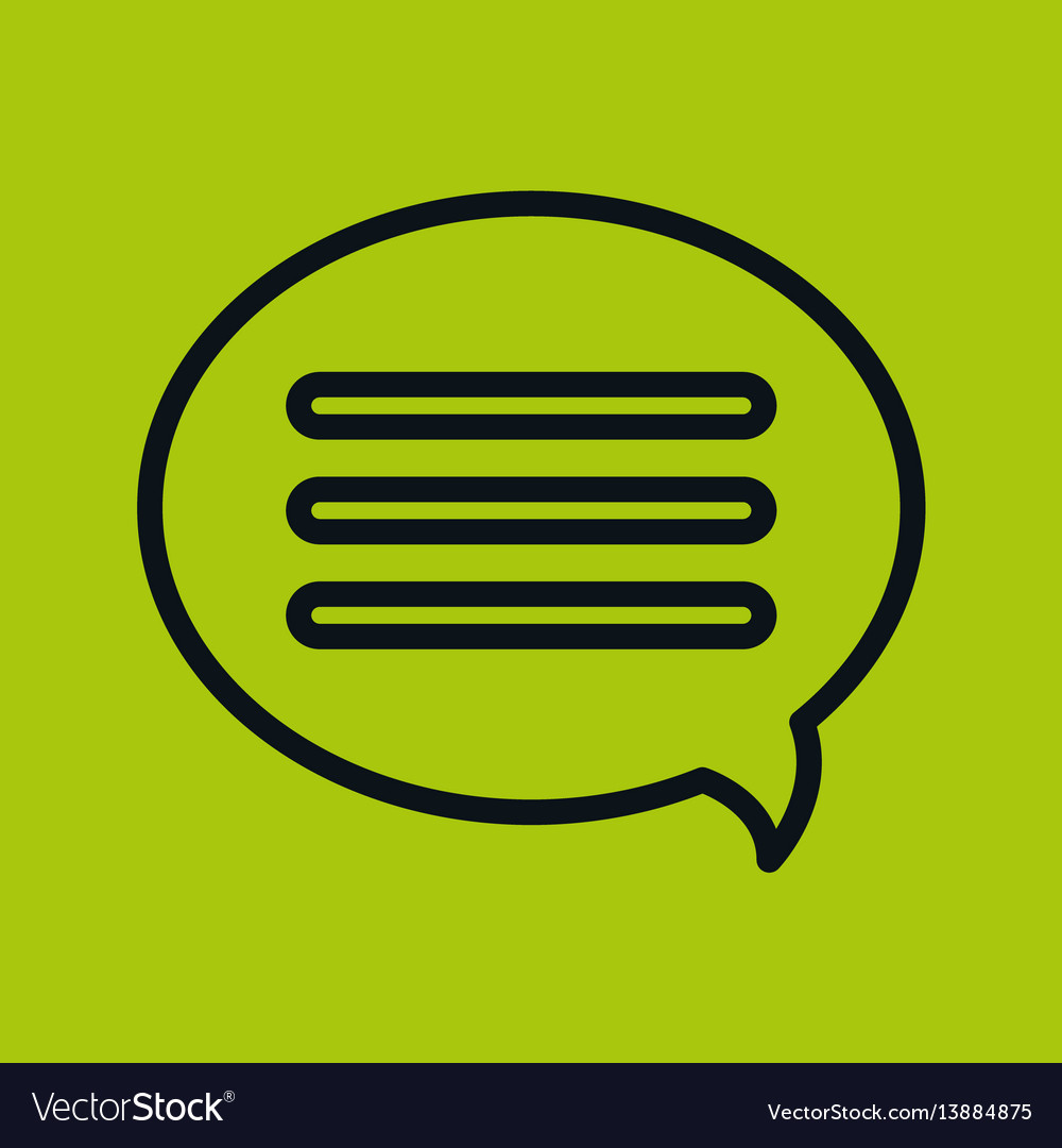 Speech bubble message isolated icon