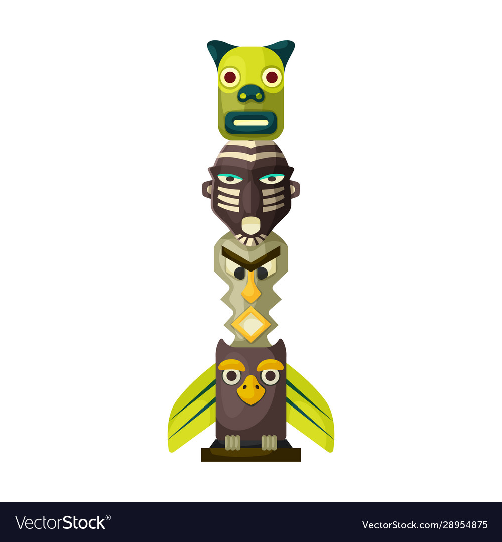 Totem iconcartoon icon isolated Royalty Free Vector Image