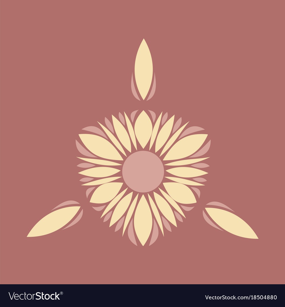 Abstract flower oriental pattern Royalty Free Vector Image