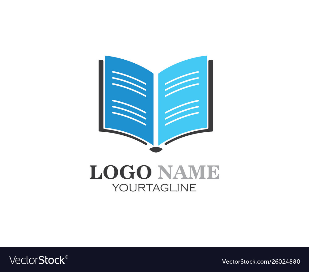 Bookpaperdocument logoicon education template Vector Image