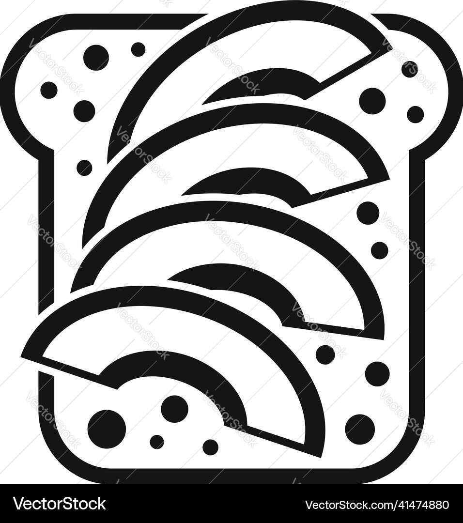 Breakfast home sandwich icon simple Royalty Free Vector
