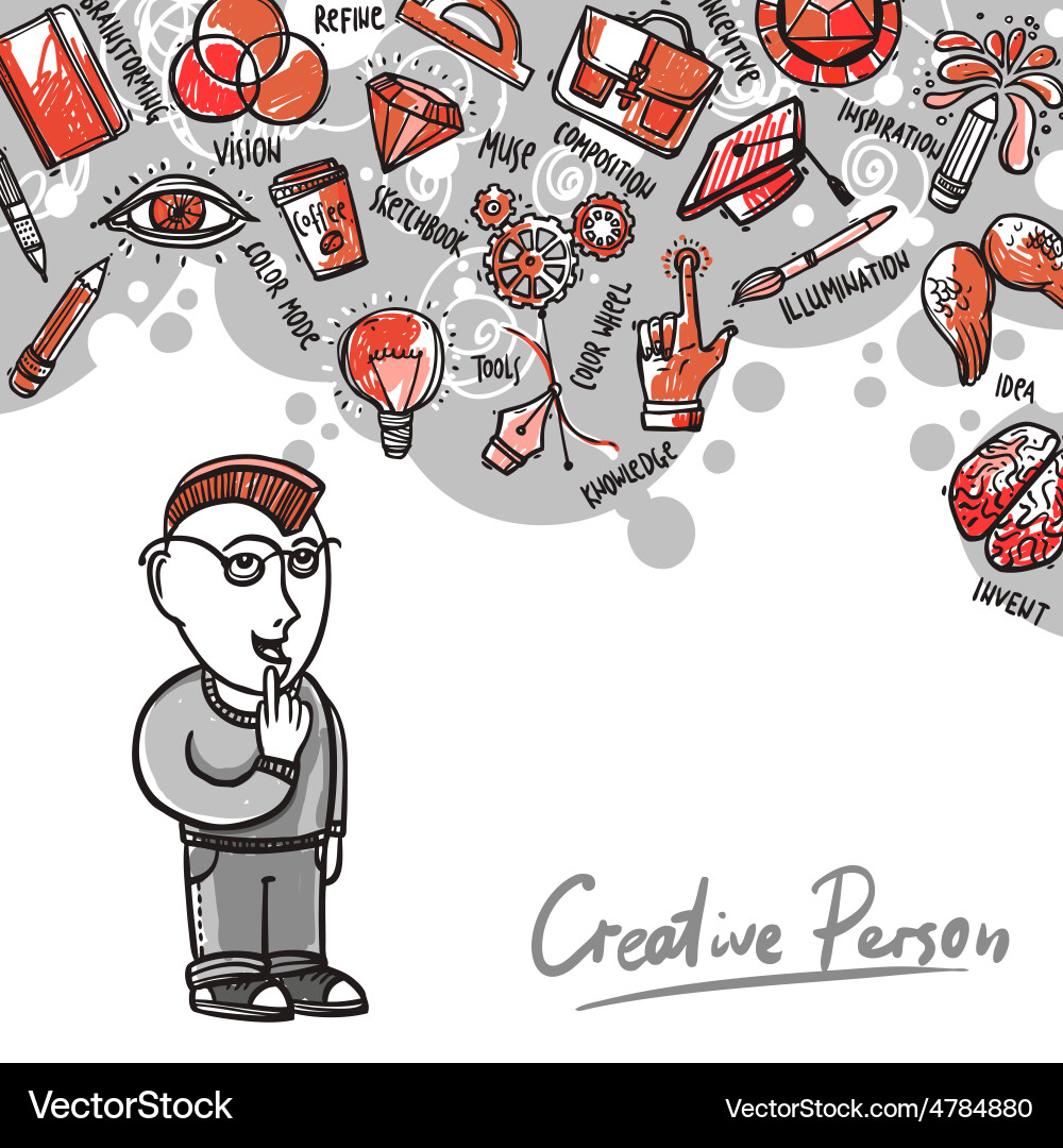 Creative process Royalty Free Vector Image - VectorStock