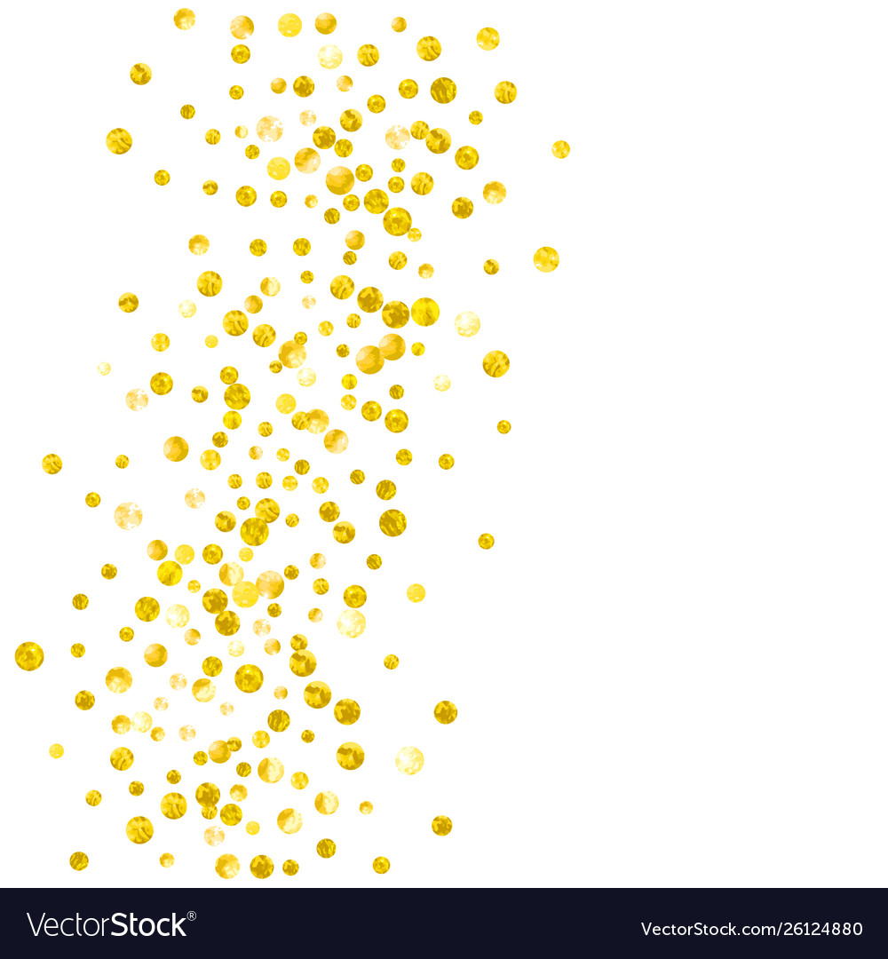 Gold glitter confetti with dots Royalty Free Vector Image