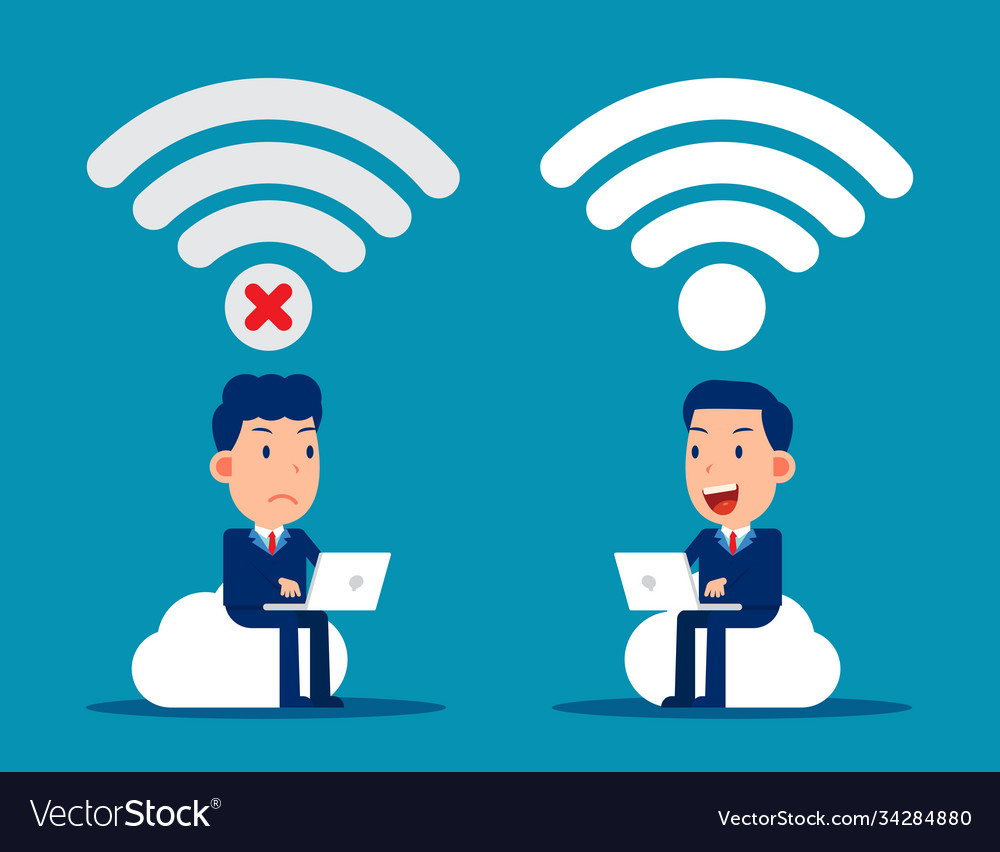 Good and bad connection wireless technology Vector Image