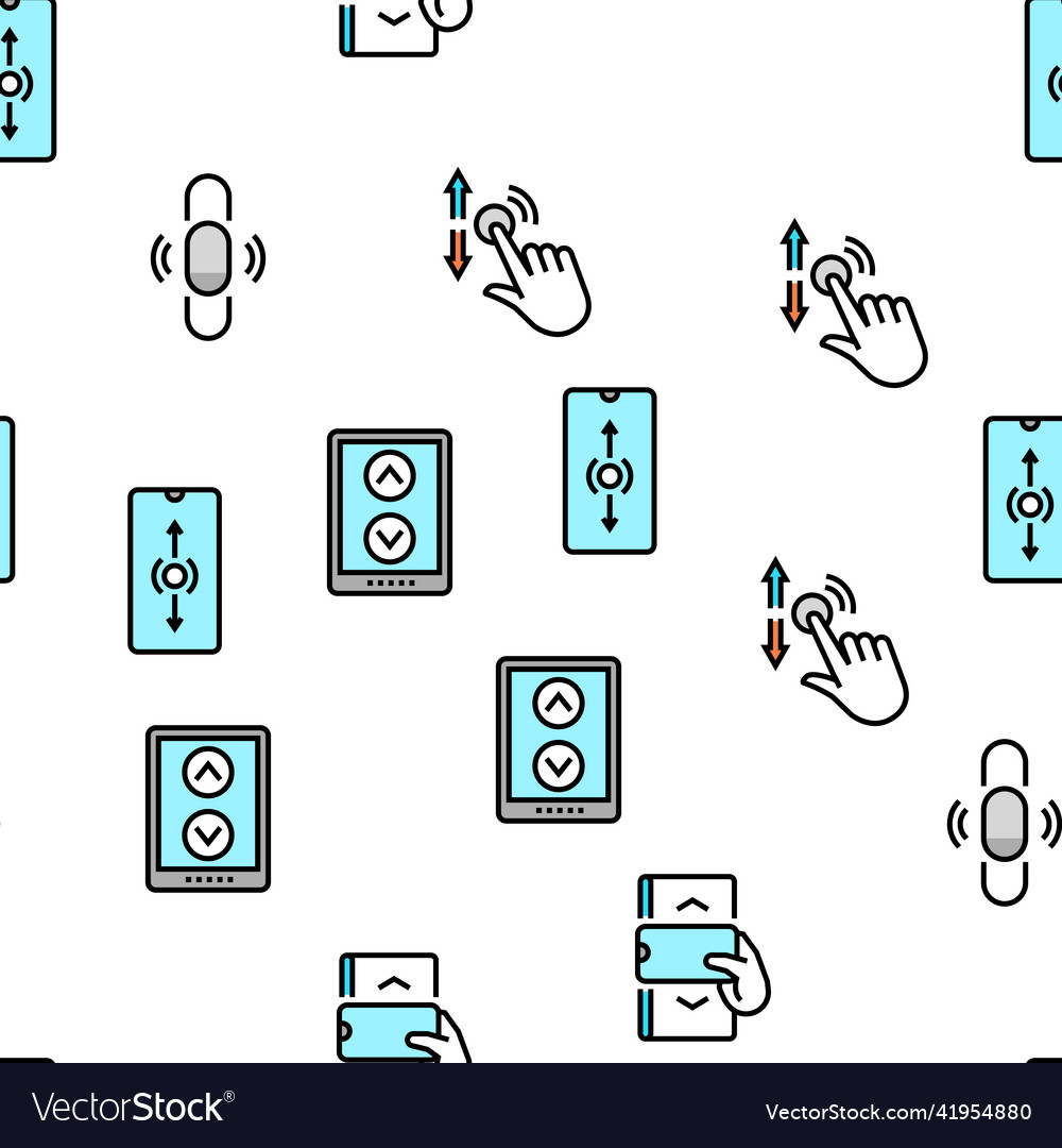 Scroll computer mouse cursor seamless vector image Scroll computer mouse cursor seamless