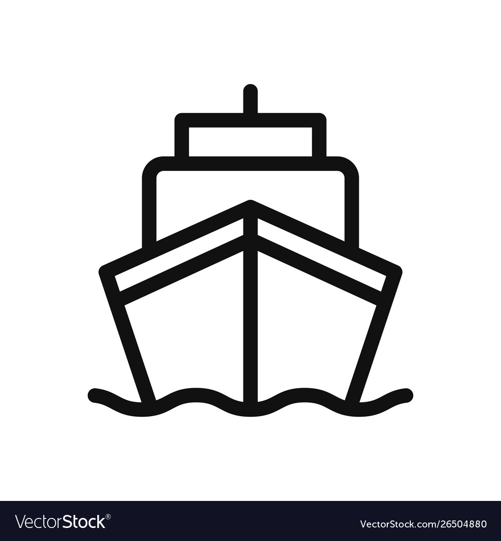 Ship icon in modern design style for web site