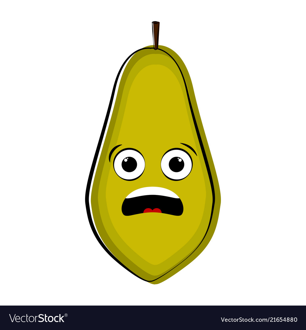 Surprised papaya cartoon character emote