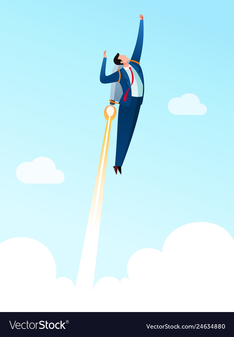 Taking off to high sky vector image Taking off to high sky