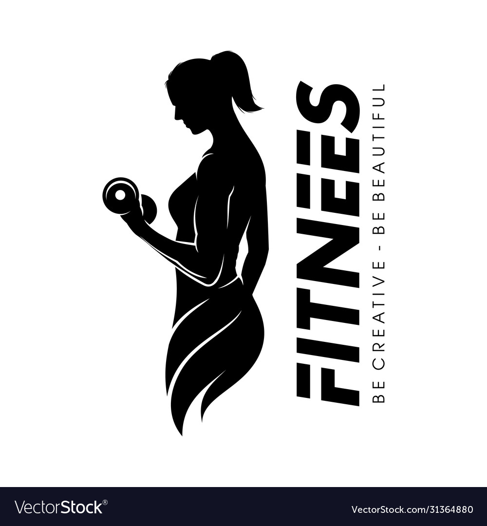 Gym Logo Fitness Club Women Muscle Fit Weightlifting Bodybuilding Workout Gym Weights Flex Logo