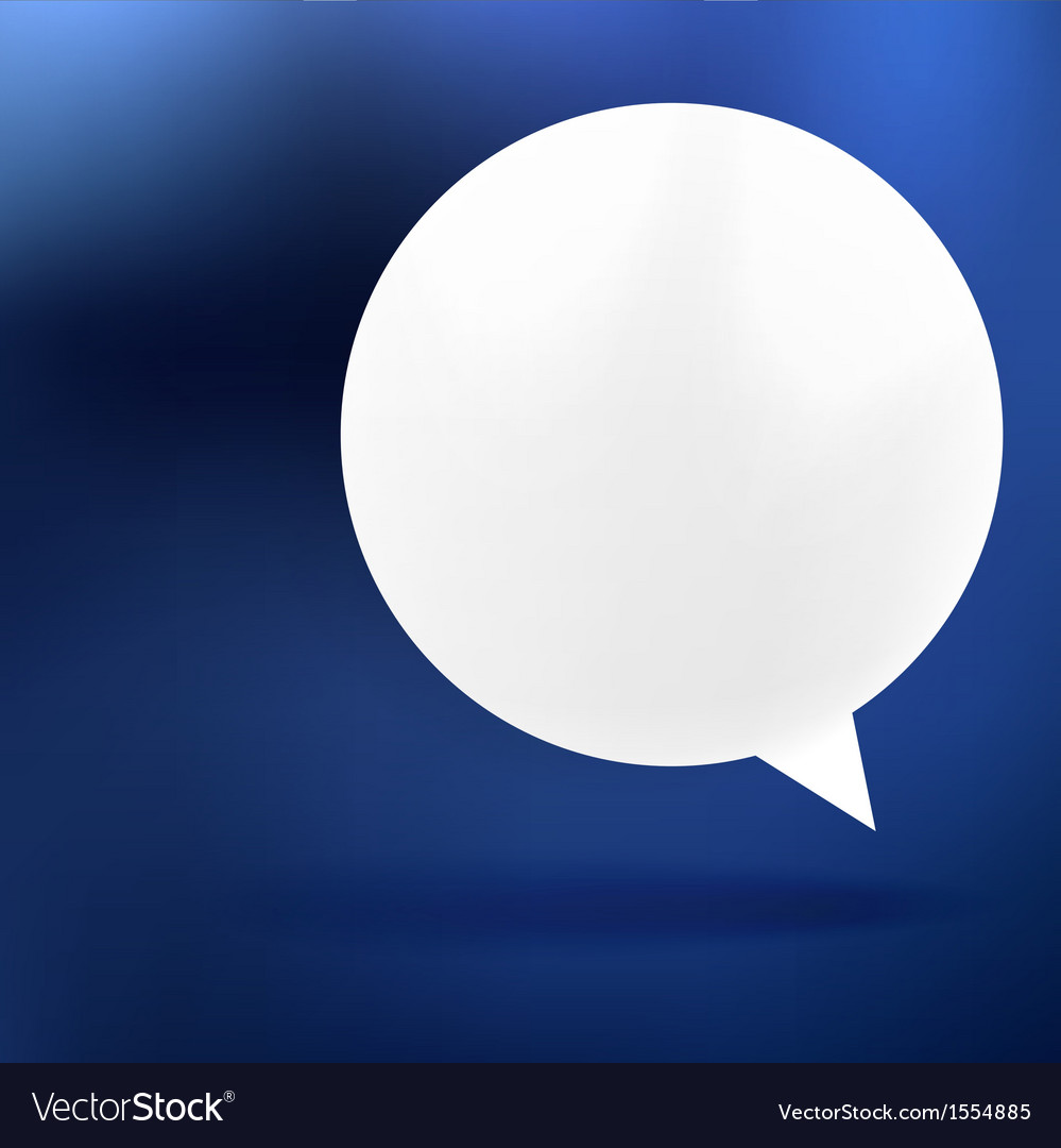 Abstract background with speech bubble on blue